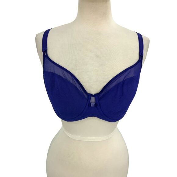 Chantelle Aeria Lightweight Full Coverage Convertible Bra Blue Size 34D - Picture 1 of 9
